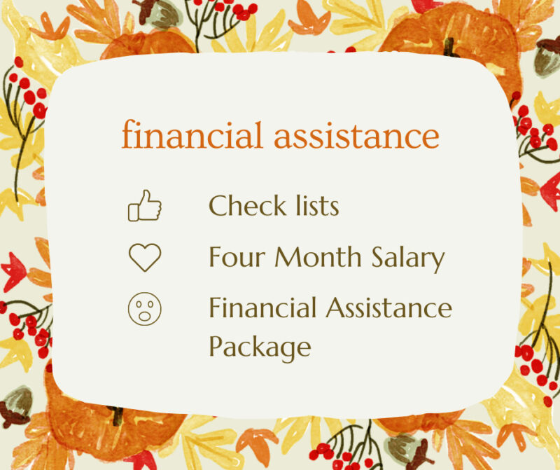 Checklist for financial assistance